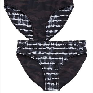 Athleta Girl Reversible Camo Tie Dye Bikini Bottoms